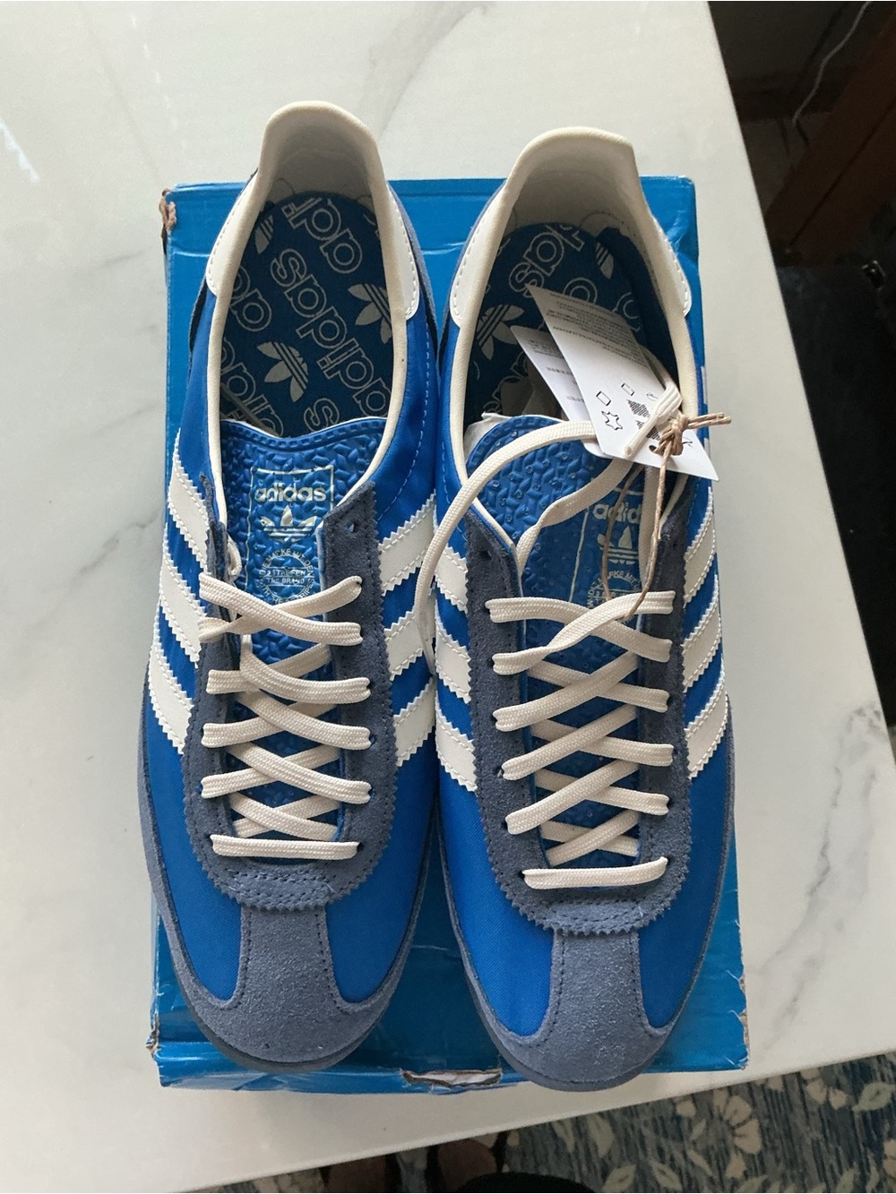 adidas SL72  Blue & White Inspired Sneakers JS0255 brand new in box women’s 9